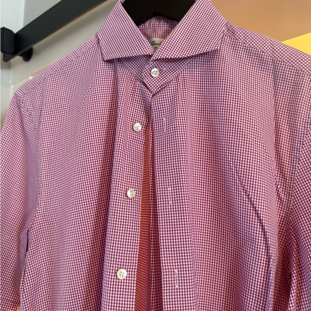Classic Pink Gingham Dress Shirt